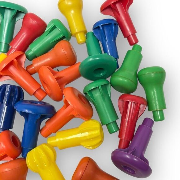 Pegs Stacking Montessori Colorful Counting Math Manipulatives Plastic Lot of 35 - Picture 6 of 10